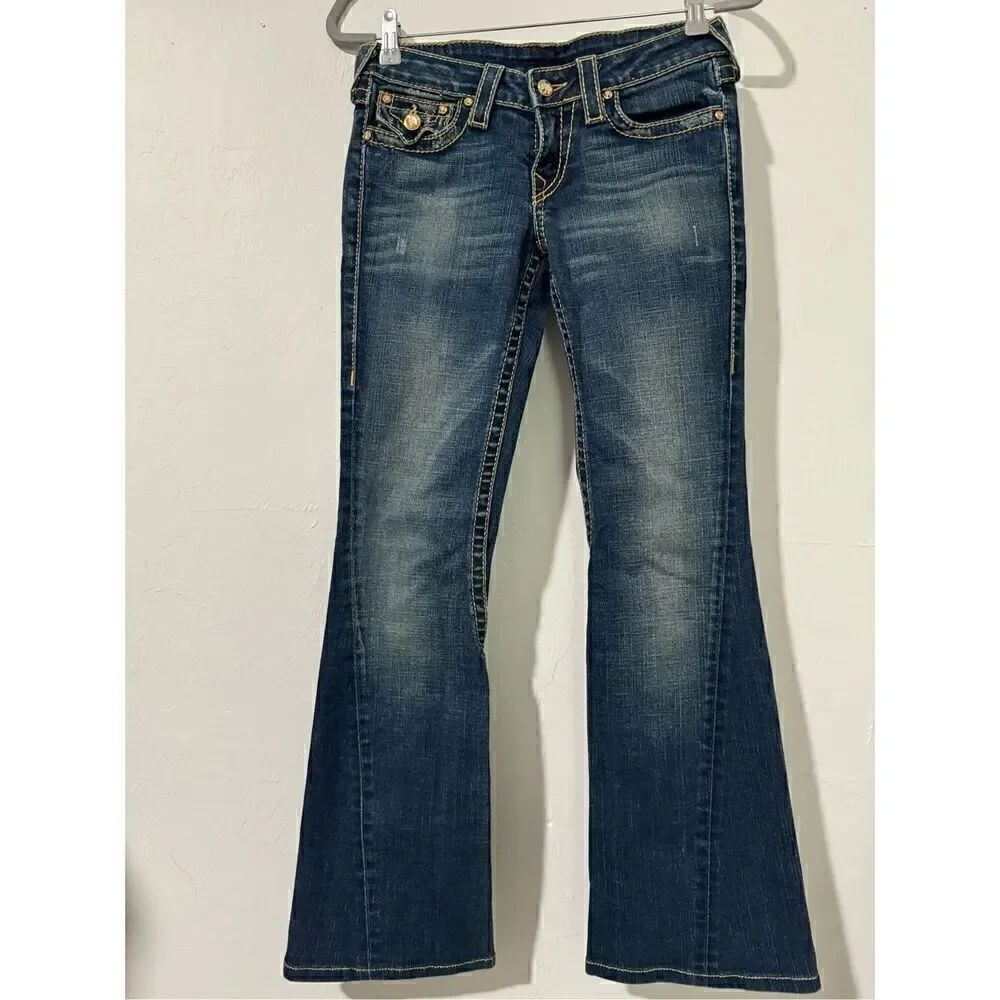 True Religion flared Jean jeweled buttons 27
